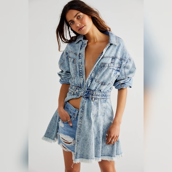 NWT Free People Chain of Command Mini Dress - Picture 3 of 3